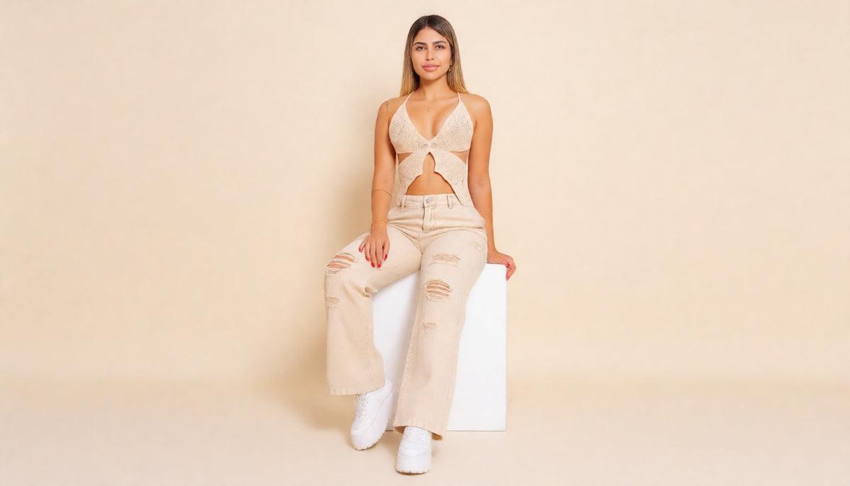Mom Beige Destroyer Tendencia