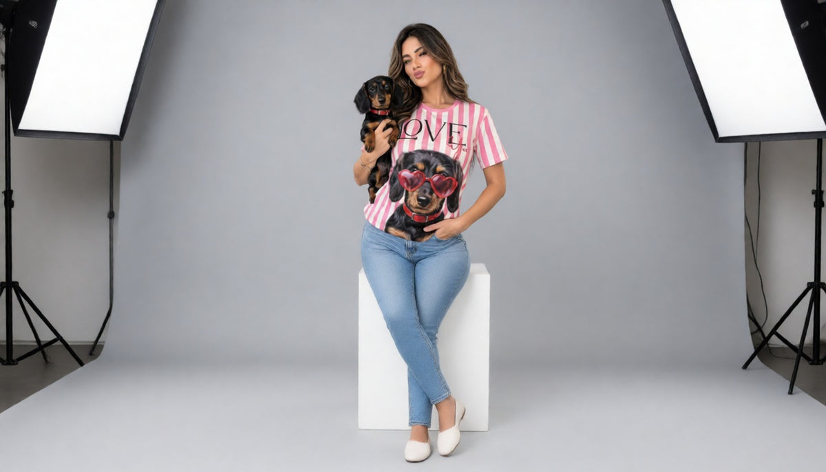 Camiseta Sublimada Perro Love
