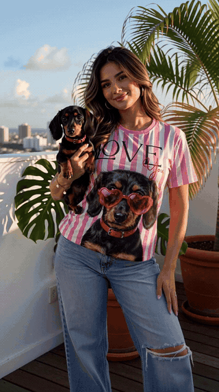 Camiseta Sublimada Perro Love