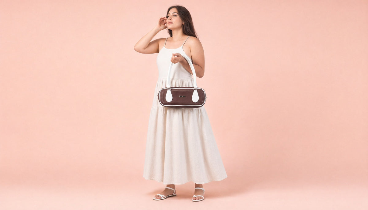Bolso Baúl Bicolor Matcha