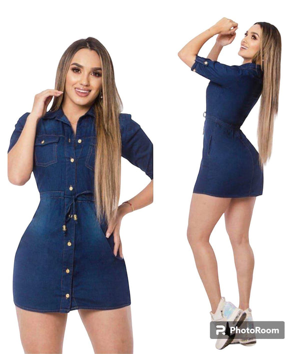 Vestido en Jean Flor