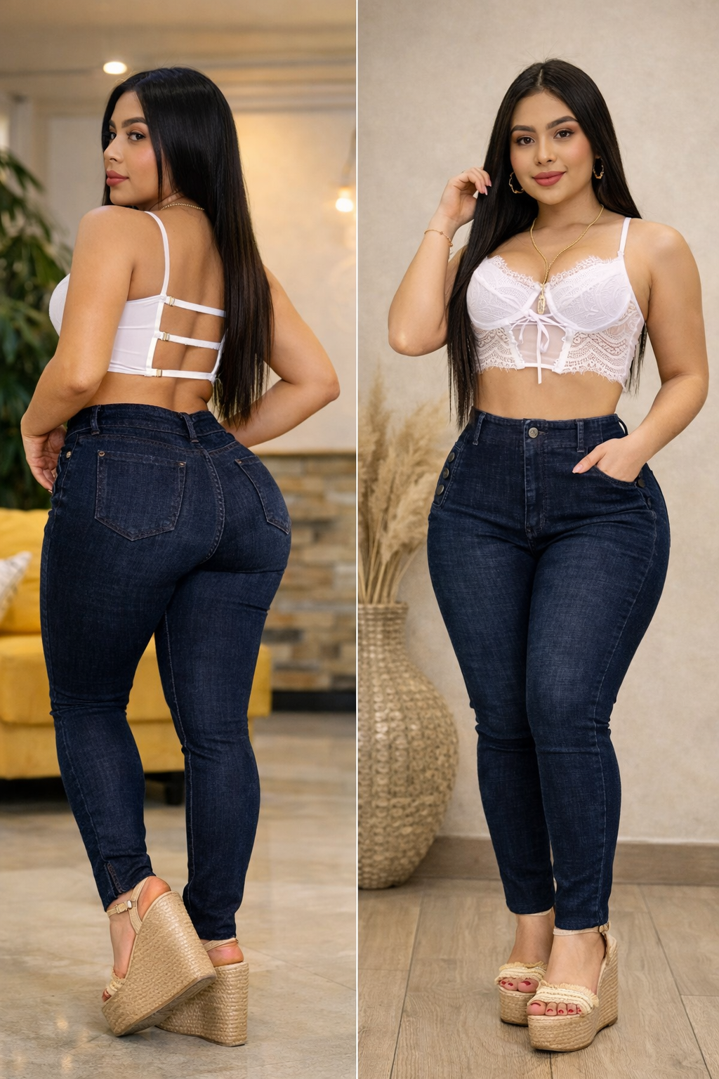 Jean Stretch Tiro Alto