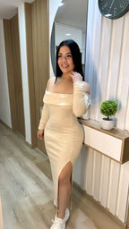 Vestido rib largo bandeja  BETULIA