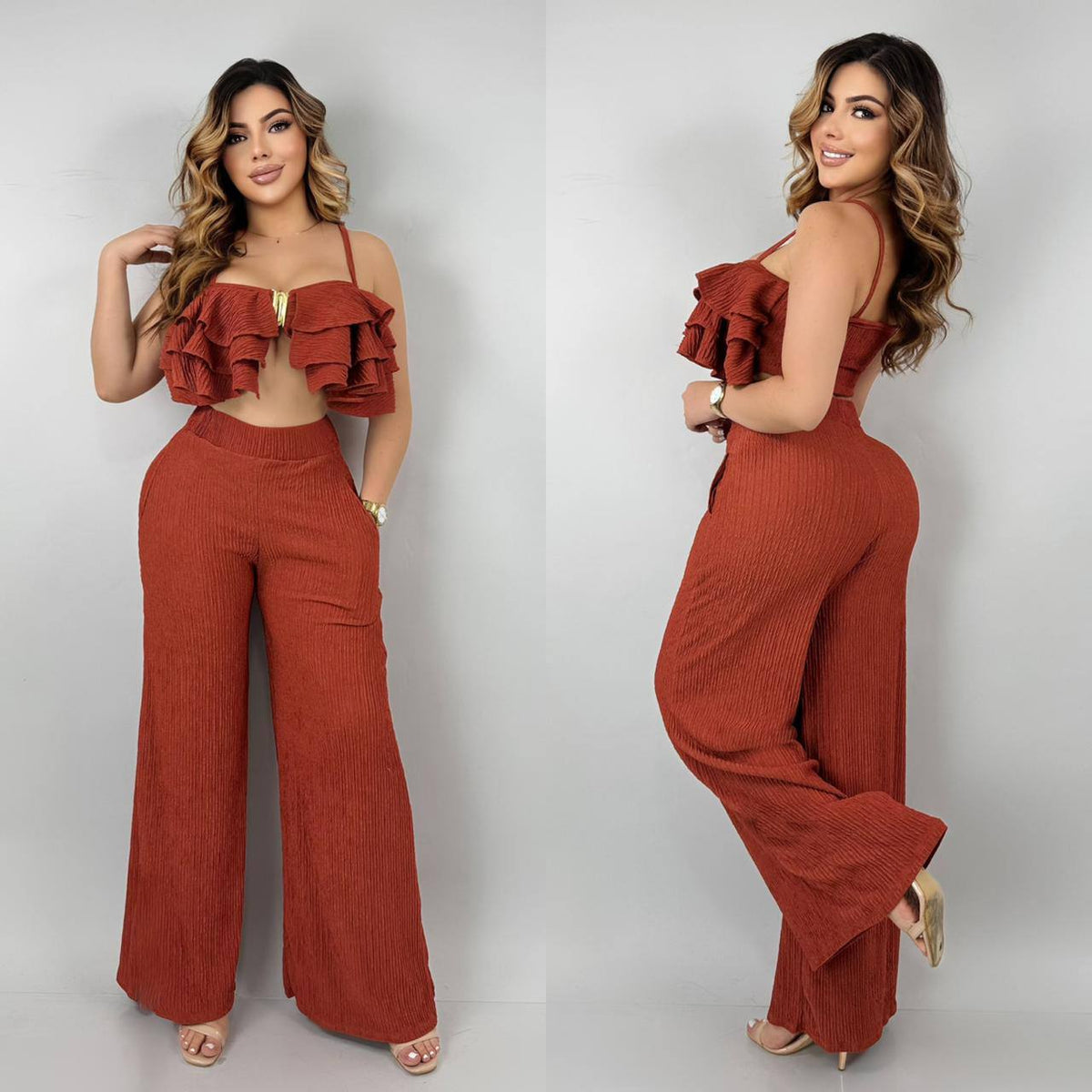 Conjunto blusa y pantalón MARIA