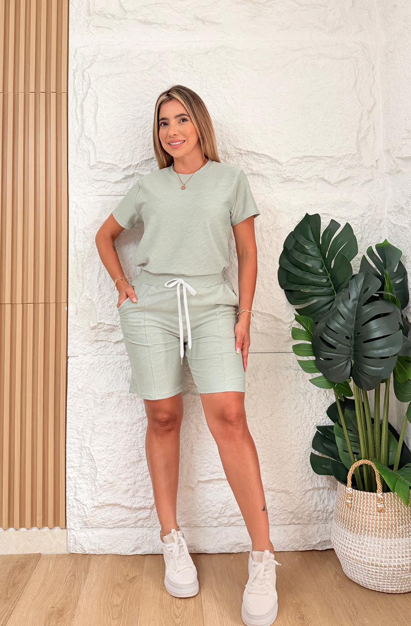 Conjunto bermuda texturizado Basic 064
