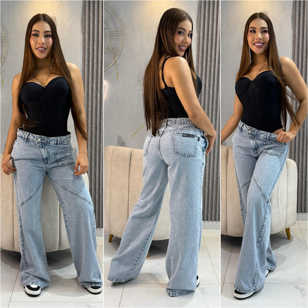 Jean Wide Leg Rígido