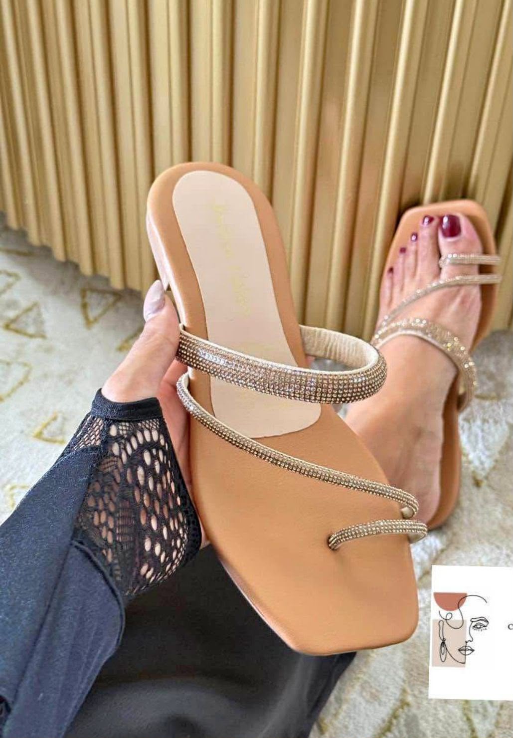 Sandalia Plana Perla