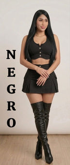 conjunto falda prences y chaleco