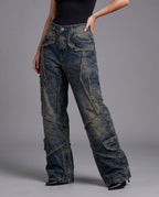 Jeans oversize partes bronce VIP-2
