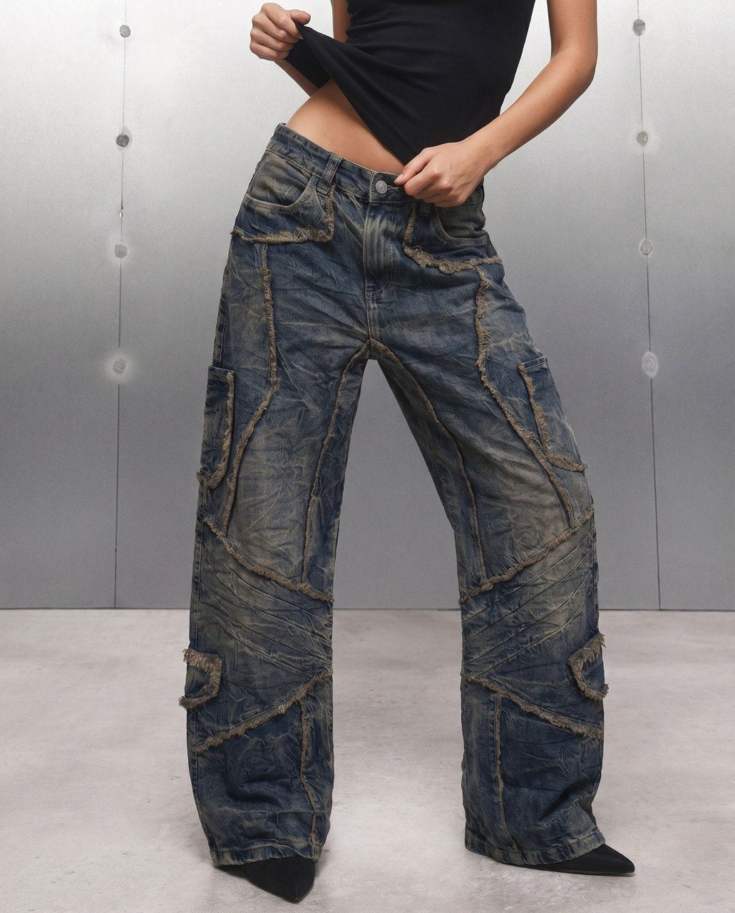Jeans oversize partes bronce VIP-2