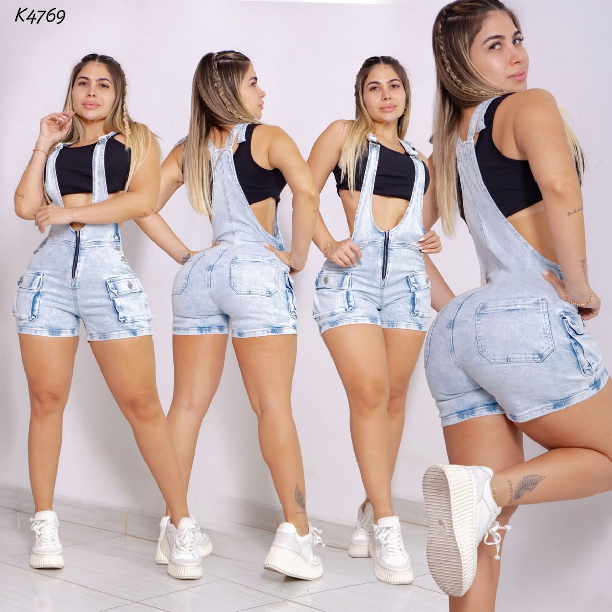K4769 BRAGA FALDA SHORT RIGIDA TENDENCIA