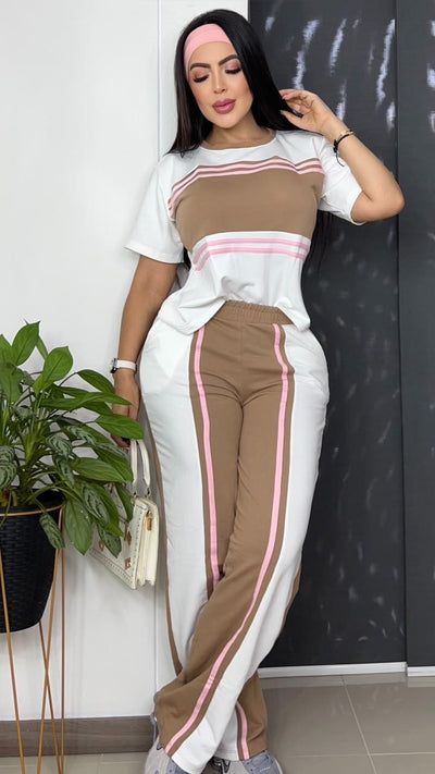 Conjunto Sesgos color cafe