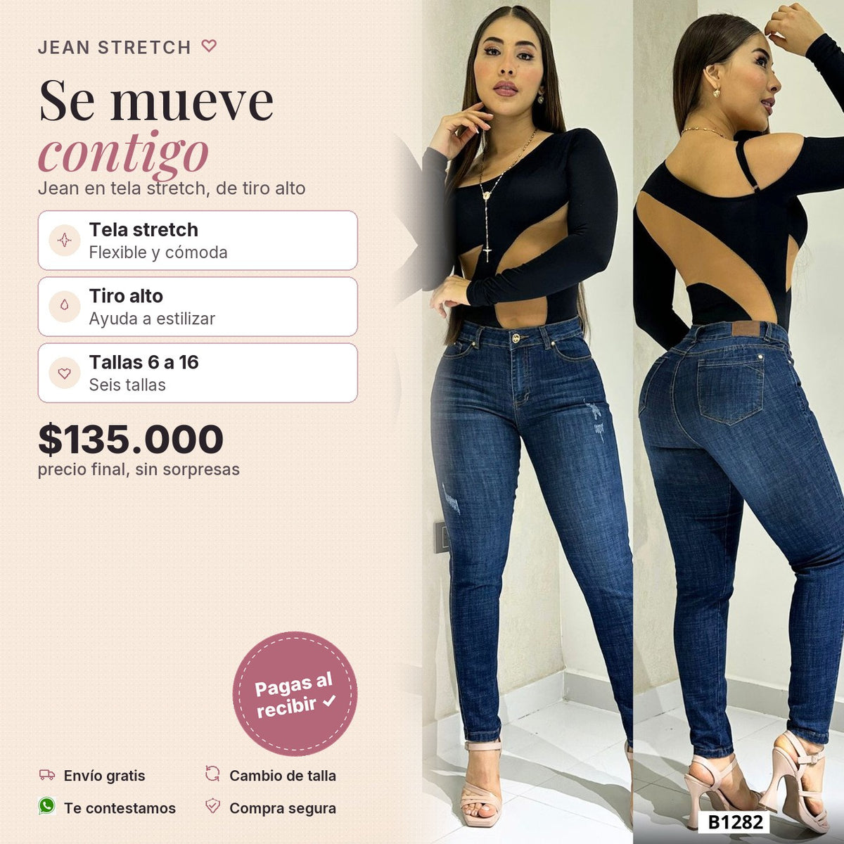 Jean Stretch Levanta Cola