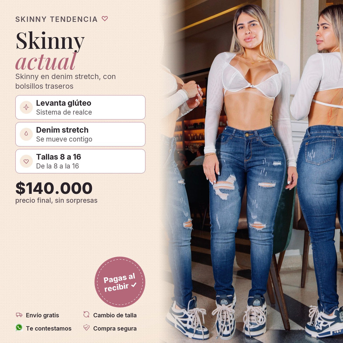 Skinny Tendencia Full Estilo Ochen