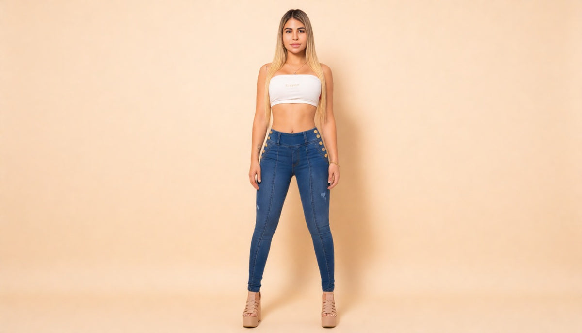 Skinny Azu Encauchado 10 Botones