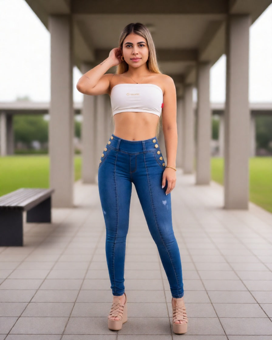 Skinny Azu Encauchado 10 Botones