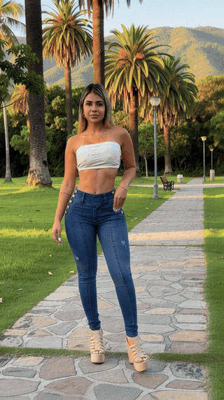 Skinny Azu Encauchado 10 Botones