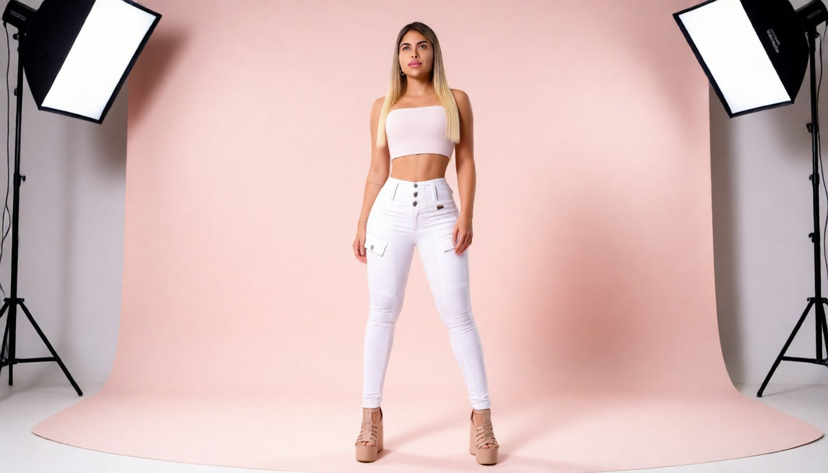 Skinny 3 Botones Blanco Tapas