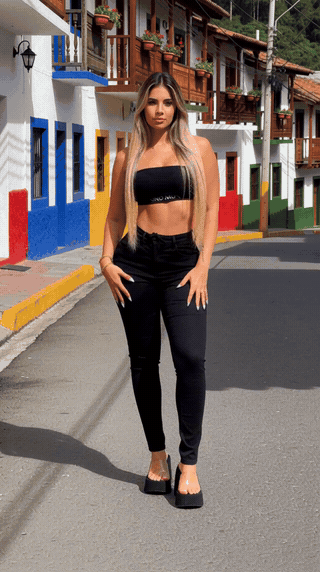 Skinny Negro 1 Botón Clásico