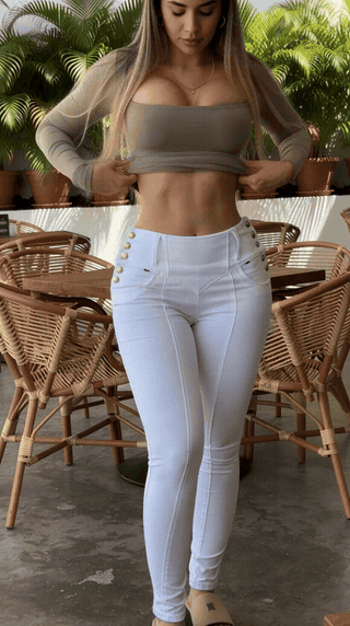 Skinny Encauchado 10 Botones