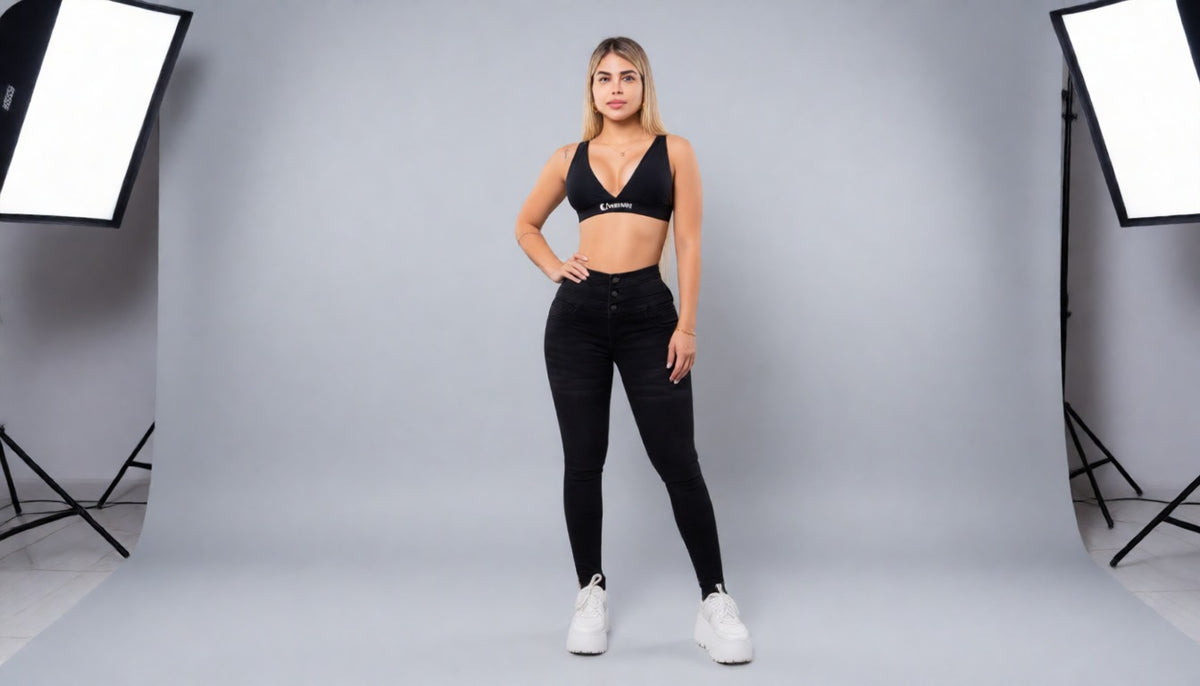 Skinny Gris Power Stresch Cierre B