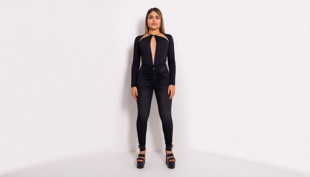 Skinny 1B Gris Esponjado Dsuareq