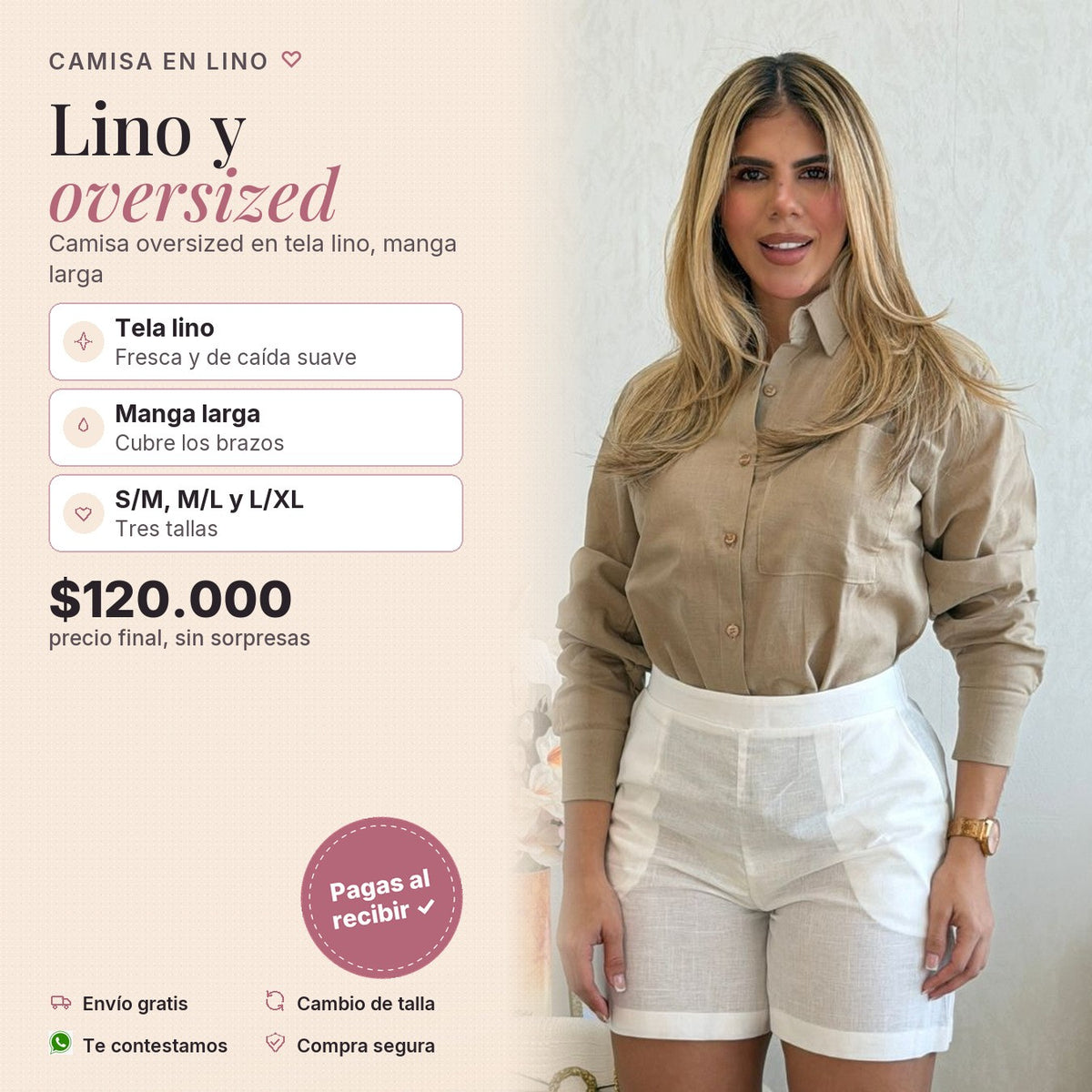 Camisa Oversized en Lino