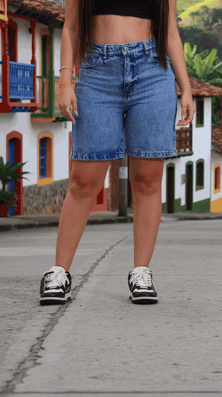 Short Bicicletero Azul Perla Claro