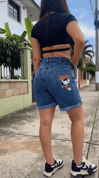 Short Bicicletero Snoopy Stone Medio