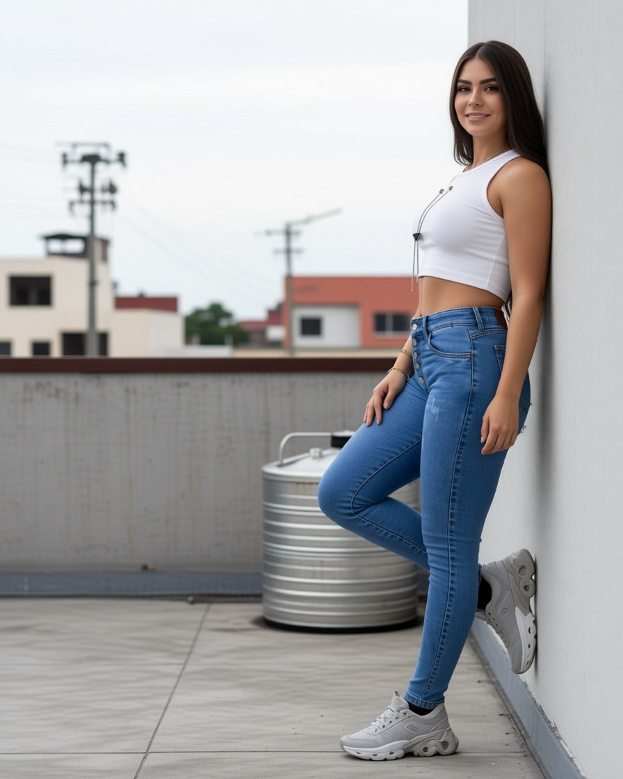 Jean Skinny Perla Claro