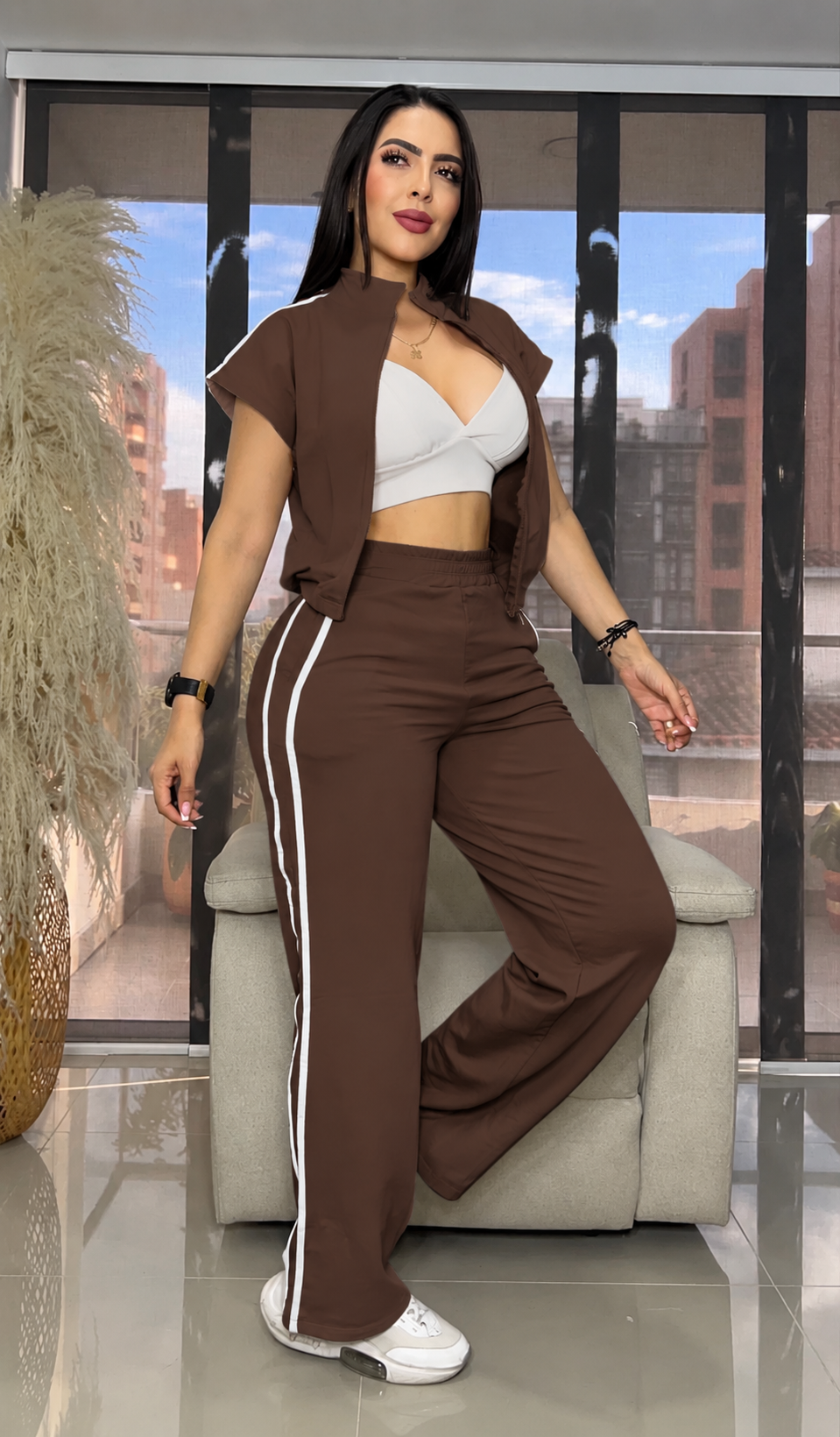 CONJUNTO CHALECO EN BURDA