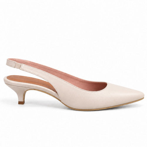 Tacón Slingback de Piel Noelia